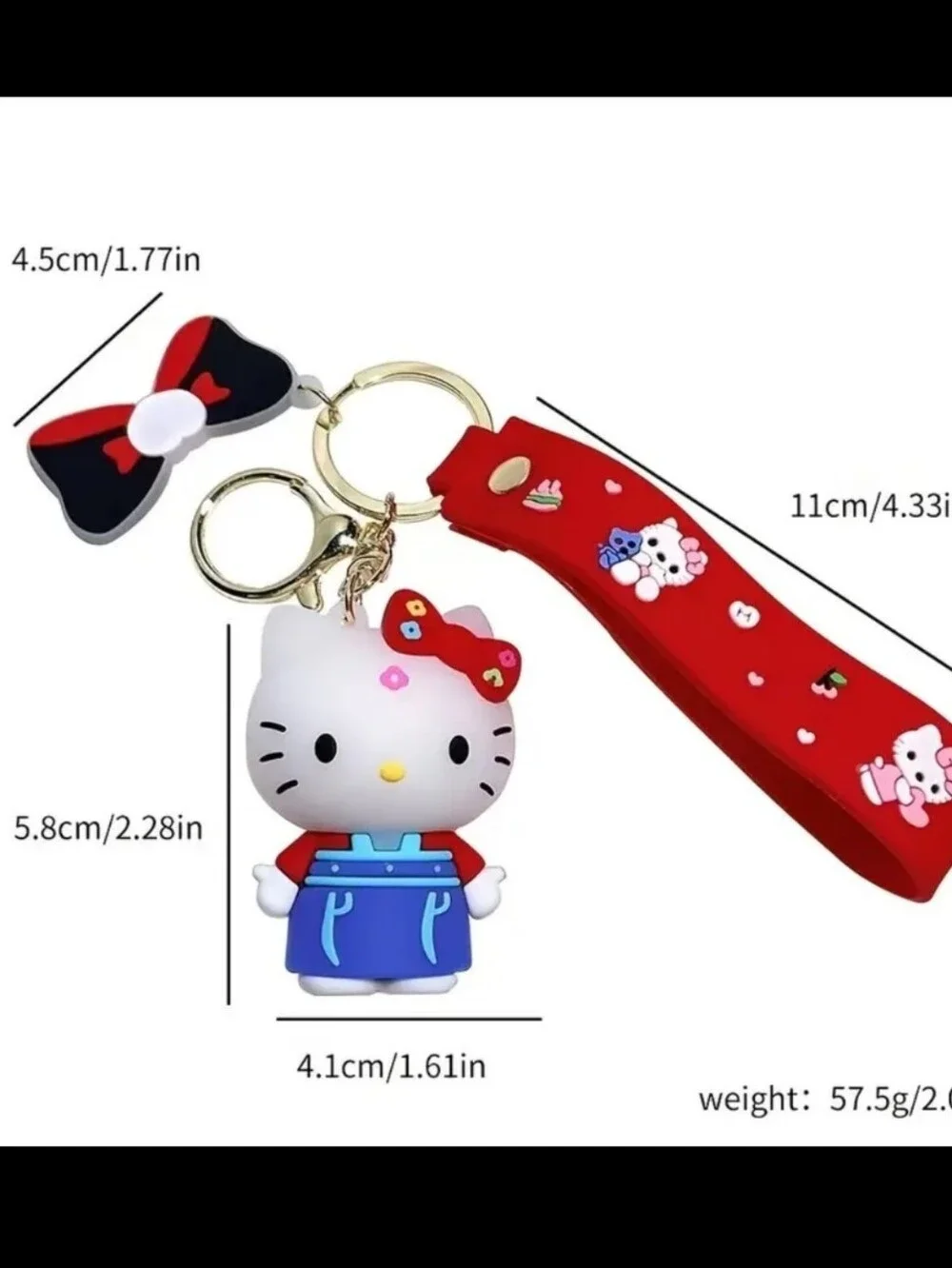 Hello Kitty Key Chain Bag Charm Red Large